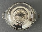 Wallace Silver Plated Serving Casserole Footed Dish   Lid With 1 5 Qt Pyrex Dish