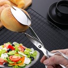 2 Pack Buffet Tongs stainless Steel Salad Tongs serving Tongs For Home Silver