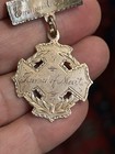 Antique Reward Of Merit Pin Pendant 1892 Brass   Gold