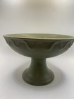 Vintage Mcm Mccoy Pottery Floraline Pedestal Planter Matte Olive Green 463 Usa