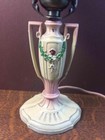 Antique Metal Art Nouveau Deco Boudoir Lamp Original Paper Shade Insert Works