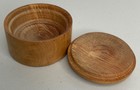 Vintage Lathe Turned Wood Trinket Box With Lid  Jewelry Box  Handmade