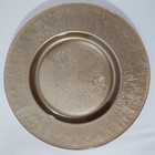 4 American Atelier Jay Imports Glass Charger Plates Gold Antique Champagne 13 