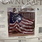 New American 1st Flag Afghan Throw Blanket 100  Cotton By Crown Crafts