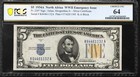 1934-a  5 North Africa Silver Certificate Pcgs 64 Fr 2307 Wwii Currency 61132