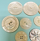 9 Antique Carved   Plain Mother Of Pearl Buttons Lrg At 1 5  Small At 1 Inch