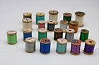 21 Vintage Sewing Thread Spool Spools Wood Wooden For Crafting Crafts Lot B