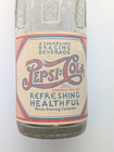 Vintage Pepsi Cola Glass Soda Bottle Double Dot Paper Label Illinois Bottling Co