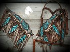 Handmade Tooled Leather Western Horse Tack Set  Adjustable Tack Set