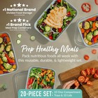 Bentgo Prep 20-piece 1-compartment Meal Prep Containers Mint