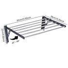 Folding Laundry Drying Rack Wall-mount Foldable Clothes Dryer Hanger Storage