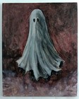 Original Ghost Painting Abstract Thayer Art Ooak Canvas Halloween Not A Print