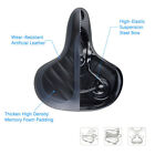 Comfort Wide Big Bum Soft Gel E-bike Bicycle Saddle Seat Air Cushion Gel Pad