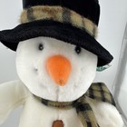 Russ Berrie Snowflake Snowman Plush Bean Bag Christmas Stuffed Toy 16 