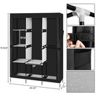 71  Portable Closet Wardrobe Clothes Rack Storage Organizer With Shelf Black