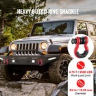 2 Pack 3 4  D Ring Shackle With 7 8  Pin Heavy Duty 62832lb Break Strength