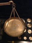 Vintage Brass Balance Jewelers apothecary s Scale Complete In Case Made In India