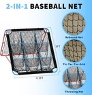Baseball Rebounder Net adjustable Angle   Pocket Net Multi-sport Bounce Back Net