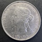 1872 H Canada 25 Cent Victoria Silver Coin
