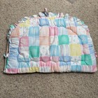 Vtg 80s Pastel Teddy Bear Bunny Cushion Pillow Wall Hanging 24x18 3d Balloons