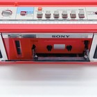 Sony Zx-5 Digitable 5 Stereo Radio Cassette Boombox Red Am Fm Tested From Japan