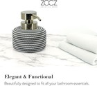 Black And White Bathroom Accessories Set 4 Pcs Toothbrush Holder Soap Dispenser 