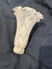 Vintage White Frosted Glass Lily Lamp Shade Replacement Trumpet Tulip 4   x6   