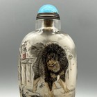 Collection Chinese Old Beijing Glaze Inside Painting Dog Nice Bottle Art