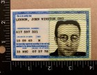 John Lennon Vintage Look Decal sticker 1976 Us Green Card 2 5x4    Beatles