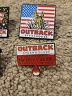 Lot Of 6 Outback Steakhouse Pins Jacob s Creek  Hearts  Usa Flag  Koala  Rocket