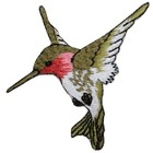 Hummingbird Applique Patch - Embroidered Colorful Bird Badge 2 5   iron On 