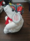 Coca-cola Polar Bear In Checker Cap And Scarf Bean Bag Plush 6 Inch