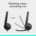 Logitech H390 Wired Headset Pc laptop Stereo Headphones  Usb-a  Black