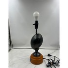 Pb Teen Pottery Barn Football Table Lamp Bronze Wood Base Sports Decor 89399-ptm