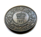 1864 Victoria New Brunswick Canada One Cent Coin