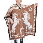 Mexican Poncho Jorongo Gaban Warm Comfortable Made In Mexico Unisex Winter Coat