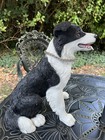 The Leonardo Collection Border Collie Large Resin Figurine With Collar 2000 