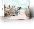 Beach Canvas Wall Art For Bathroom Ocean Pictures Seaside Bicycle Canvas Print S