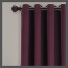 Set Of 2  84 x52   Insulated Grommet Blackout Window Curtain Panels Plum Purple