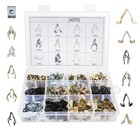 240pcs 12 Sizes Car Dashboard Trim Fixing Rivets Metal Retainer Fastener U Clips