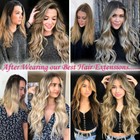 Clip In Hair Extension Real Thick Double Weft Full Head 100  Remy Human Hair Us