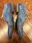 Blue Leather Steve Madden Oxford Wingtip Dress Shoes Size 9 Men   s
