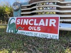 Antique Vintage Old Style Sinclair Oils Service Station Sign
