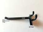  20 Pack  2 Inch Black Plastic Peg Hooks For 1 8  To 1 4  Pegboard  made In Usa 