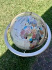 Vintage Gemstone World Globe Brass Stan Semi Precious Stones W   Compass 36    