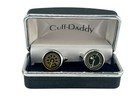 Cuff-daddy Cufflinks Speedometer Fuel Gauge Silver Tone In Original Box