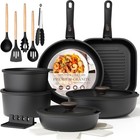 23 Pcs Pots And Pans Set Non Stick  Ceramic Cookware Set Detachable Handle  Rv K