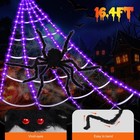 Spider Webs Halloween Decorations 16 4ft 8modes Super Bright 16 4ft  Purple