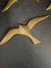 Set Of 3 Brass Seagulls Flying Birds Wall Hanging Mid Century Modern Mcm Vintage