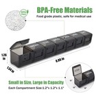 2 Pack Weekly Pill Organizer  Large 7 Day 2 Count  pack Of 1   Khaki   Black 